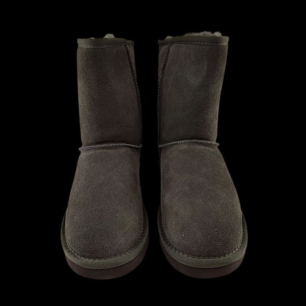 Quince Australian Shearling Mid-Calf Boot Grey Shoes 8